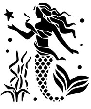 Fairy Mermaid Mylar Stencil