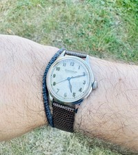 34mm VINTAGE MEN'S MILITARY Jaeger LeCoultre steel WWII ERA WATCH good condition