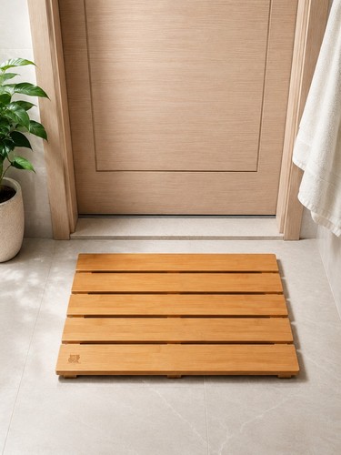 Natural bamboo bathroom - bathroom, mat