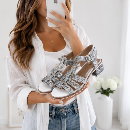 River island silver - silver, glitter