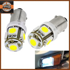 x2 12V BA9S 5 LED 5050SMD Sidelight Bulbs Bright White GLB233 CLASSIC CARS 