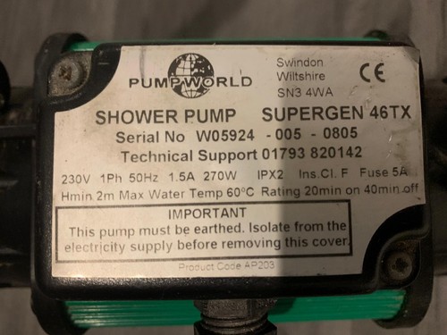 Pumpworld shower pump - pumpworld,