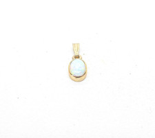 9ct Gold Opal Pendant Cultured Oval Hallmarked Yellow Gold with gift box