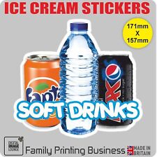 ICE CREAM VAN Stickers - Cones - Tubs - Sundaes - Soft Drinks - SOFT DRINKS