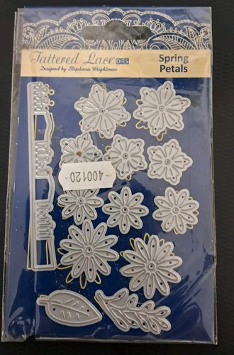 Tattered lace spring petals - lace,