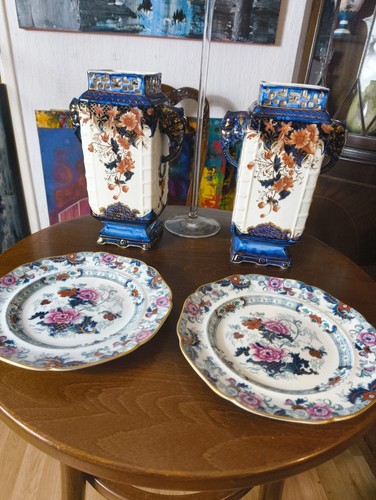 Pair antique cauldon - pair, of