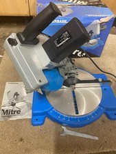 Powerbase 855053 210mm Mitre Saw 1050W 240v Corded Electric Table Saw 2 blades