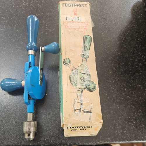 Footprint hand drill - hand, in