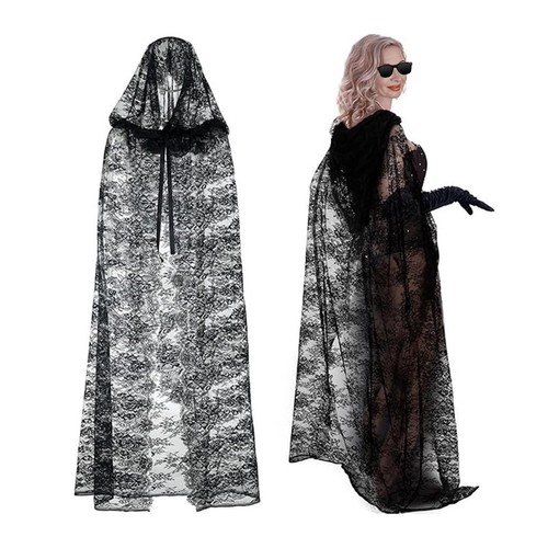 Halloween witch cape black - halloween,