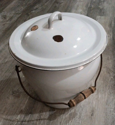 Antique old white - white, enameled