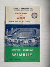 England v Wales - Schools International @ Wembley - 30 March 1957