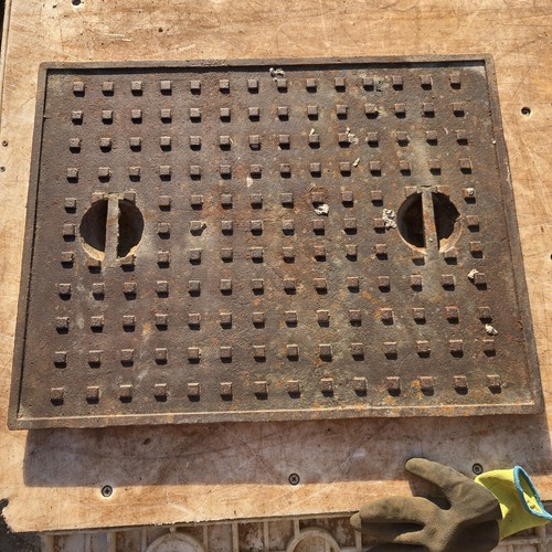 Cast iron manhole cover - iron,