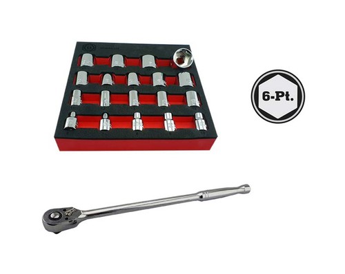 Socket set - 3/8", (6-point)
