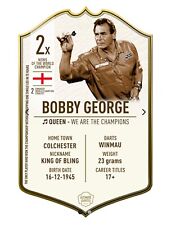 BOBBY GEORGE  Small Signed Ultimate PDC DARTS Card INC FREE P&P TO UK ONLY