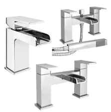 Waterfall Bathroom Taps Chrome Basin Mixer Bath Filler Shower Deck Tap Sets