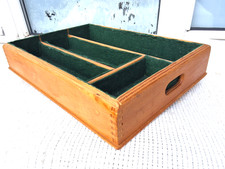 VINTAGE WOODEN CUTLERY TRAY