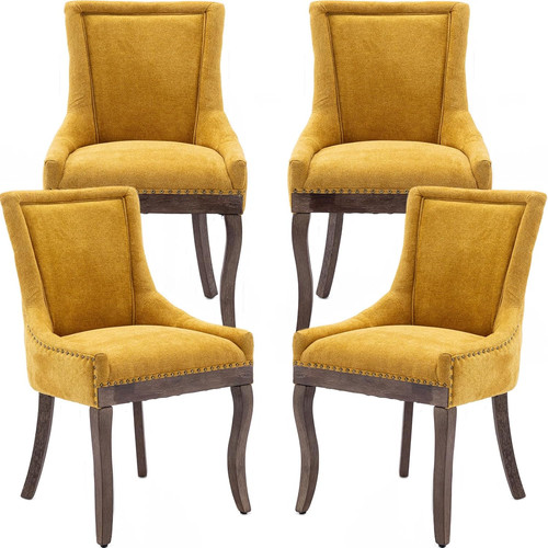 Gold dining chairs set - dining,