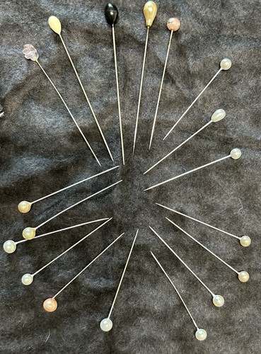 Lot vintage hat pins 2 - 18,