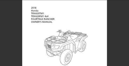 2018 honda trx420tm1 - 2018, trx420fm1