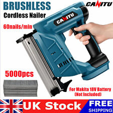 Cordless 18Ga Brad Nailer Straight Nail Gun + 5000 Nail For MAKITA 18V Battery