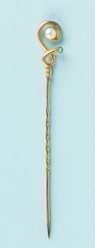 Antique 9ct gold stick pin - 9ct,