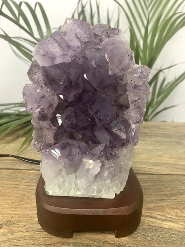 Large amethyst lamp cluster - lamp,