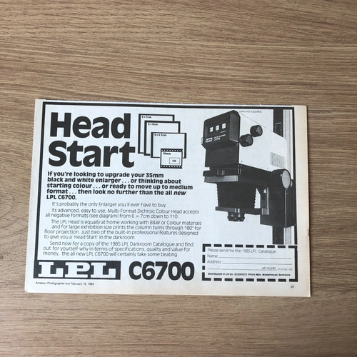 Cams92 magazine advert - advert, 5x8