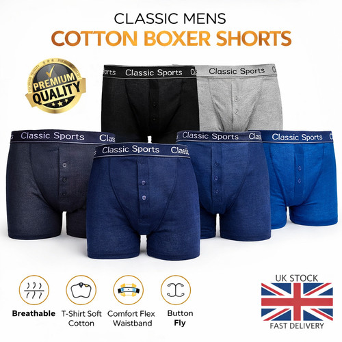 Mens cotton boxer shorts - 6x,