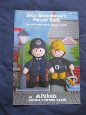 Jean Greenhowe Mascot Dolls Knitting Pattern Book, 10 Designs + Display Stands