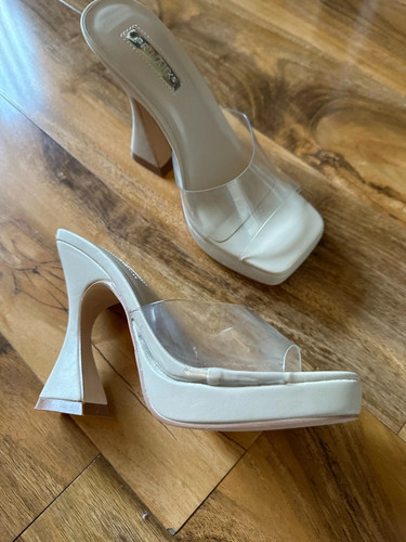 Nude cream high - /, heeled