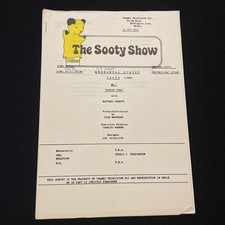 ORIGINAL The Sooty Show (1988) TV Draft Script Matthew Corbett Thames RARE Sweep