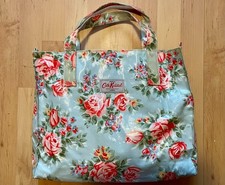 Cath Kidston Light Blue Floral Oilcloth Tote Bag, Shopper/Beach/Weekend Bag
