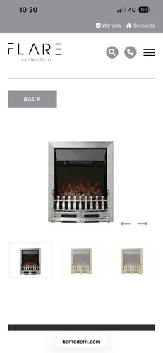 Bayden inset electric fire - bayden, 16"