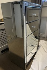 Mirrored 5 Drawer Tall Chest