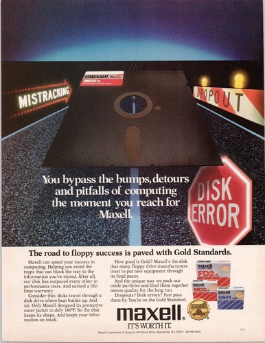Maxell 1984 vintage print - print, ad