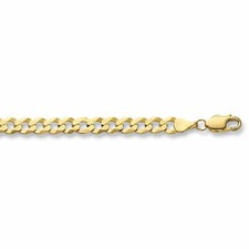 9ct Gold Curb Bracelet Mens