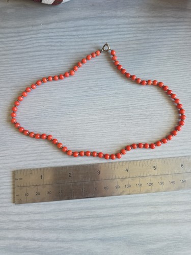 Vintage coral necklace 42cm - coral,