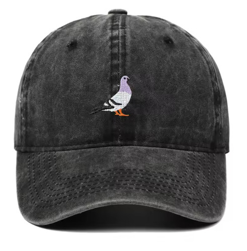 Pigeon embroidered baseball - pigeon,