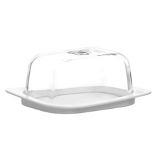 Glass Butter Dish. Transparent