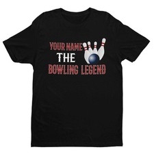 Personalised Ten-Pin Bowling T-Shirt – Custom Name Funny Gift for Bowlers