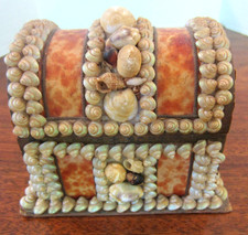 antique shell box with