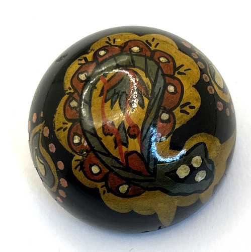 Brooch wooden vintage retro - wooden,