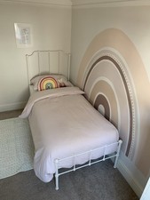 Original Bed Co ‘Julia’ Single White Iron Bed. Storage Drawer & Mattress