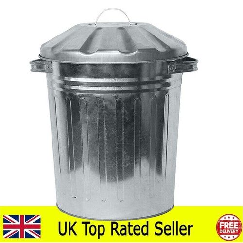 Galvanised metal bin home - galvanised,