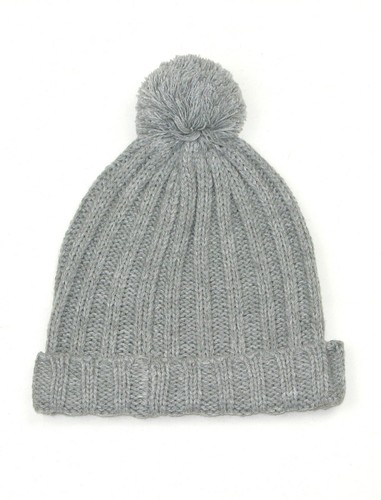 Mens bobble hat - bobble, grey