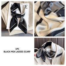LADIES SILK SCARF LADIES BLACK