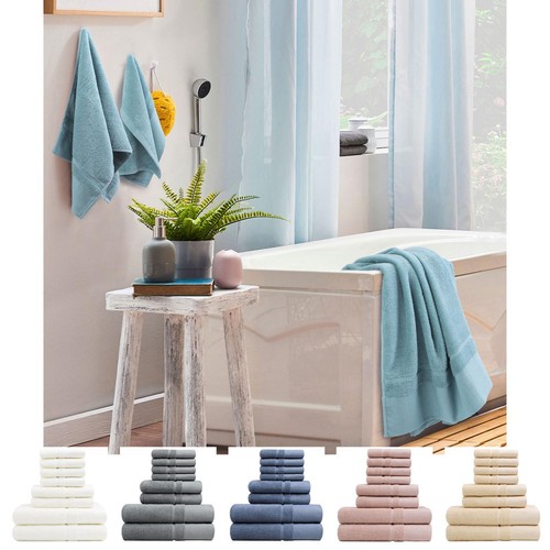 100 cotton 8pcs bath - cotton, towel