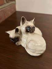 Beswick/Royal Doulton Siamese Kittens/Cats 1296 With Royal Doulton Back Stamp.