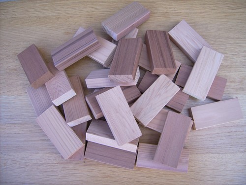 24x cedar wood - cedar, blocks,