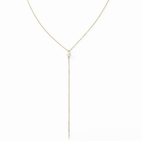 Gold tone cable chain drop - cable,